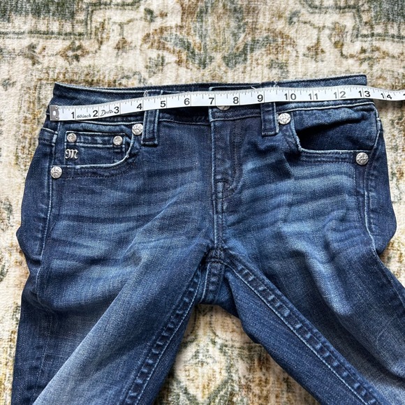 Miss me girls size 14 skinnies dark wash raw hem - Picture 8 of 8